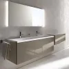 Modern Design Water Resistant Hotel Apartment Bathroom Sink Cabinets Modular Wall Hanging Mirrored Vanity Eco-Friendly Features