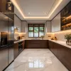 Modern Melamine Kitchen Cabinet Light Natural Color Apartment Builder Project Kitchen Cabinets