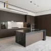 Modern Modular Eco-friendly American Classic Luxury Kitchen Cabinets with Sink and Faucet for Apartment Use