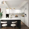 Modern Modular Kitchen Cabinet with Acrylic Finish Sink Faucet Drawer Basket for Apartment Use-Wholesale