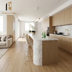 Modern Modular Waterproof Kitchen Cabinets with Sink Faucet Hinge-Eco-friendly White for Apartment Use