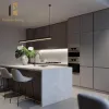 Modern Wood Custom Kitchen Cabinet Set with Islands Laminate Marble Countertops-Eco-friendly Storage Solution