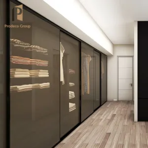 Modular Foldable MDF Wooden Modern Walk-in Bedroom Wardrobe Cabinet for Villa Home Furniture