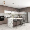 Modular Full Kitchen Cabinet Set Modern Luxury Apartment Sink Faucet Hinge Drawer Basket Particleboard Wooden
