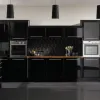 Multifunctional Modular MFC Kitchen Set with Sink Faucet Hinge Laminate Modern Apartment Kitchen Cabinets