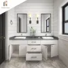 New Design Modern Hotel Solid Wood Eco-Friendly Water Resistant Bathroom Vanity Cabinet with PVC Finish