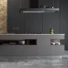 New Modern Modular Kitchen Cabinets with Marble Laminate Resin Countertops Faucet Drawer Basket Natural Wood Construction