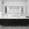2023 New Modern Stainless Steel Plywood Wall-Mounted Bathroom Vanity Cabinet for Hotel