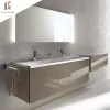 New Product Idea Luxury Cabinet Double Sink Bathroom Vanity Unit Furniture