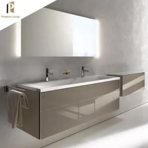 New Product Idea Luxury Cabinet Double Sink Bathroom Vanity Unit Furniture