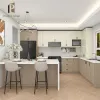 Prodeco Modern Shaker Modular Kitchen Cabinets Acrylic Finish Complete Melamine Storage Design for Apartment Sink
