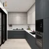 Residential Units Modular Custom Particleboard Eco-friendly Modern Kitchen Furniture Cabinets Sink Hinge Drawer Basket Faucet