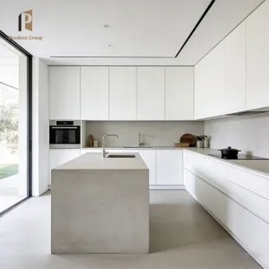 Small Kitchen Modern Modular Eco-Friendly Cabinet Set Apartment Size Compact Design with Sink Faucet Hinge and Drawer Basket