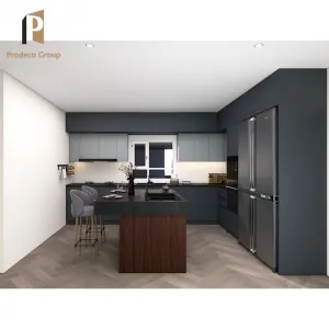 Smart Custom Modular Kitchen Cabinets with Acrylic Sink Full Luxury Modern Design for Home