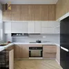 Waterproof Kitchen Island Cabinets Modern Design Full Set Laminate Marble Eco-friendly Easy-Clean