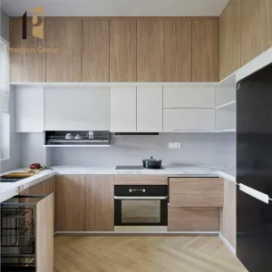Waterproof Kitchen Island Cabinets Modern Design Full Set Laminate Marble Eco-friendly Easy-Clean