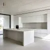 White High Gloss Modular Kitchen Cabinet Set with Sink Faucet Drawer Basket Eco-Friendly Modern Look Bright