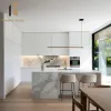 White Kitchen Cabinet Waterproof Design Modern Style Full Set Home Kitchen Cupboard Kitchen Cabinets