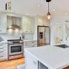 White Modern Kitchen Cabinet Custom Set with Sink Faucet Hinge Full Home Kitchen Furniture
