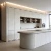 White Modern Modular Kitchen Cabinet Set with Sink Faucet Hinge Drawer Basket-Eco-friendly Easy Maintenance