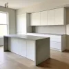 White Modern Modular Kitchen Cabinets with Sink Hinge Drawer Basket-Simple Design Easy Clean for Apartment Use