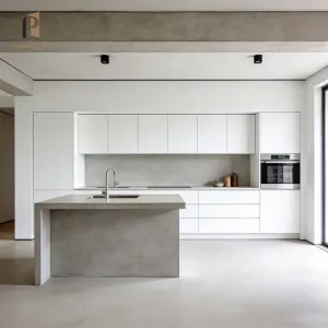 White Modular Kitchen Cabinet Modern Design Full Set with Sink Faucet Hinge Drawer Basket Custom Options