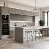 Whole House Smart Shaker Style Melamine Modular Kitchen Cabinet Set with Sink Faucet Hinge White