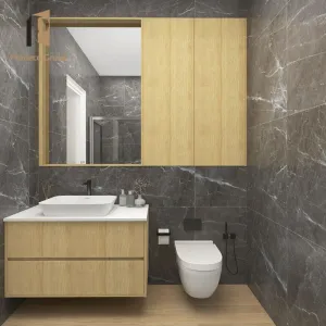 Wood Melamine Bathroom Sets Luxury Modern Bathroom Basin Cabinet for Hotel