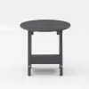 All Weather Adirondack Small Patio Table Round End Table for Pool Balcony Deck Lawn Backyard