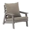 Backyard Furniture Structure Waterproof Chair With Cushion Plastic Wood Coffee Dining Single Sofa Chair