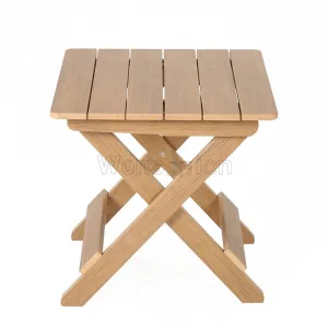 Customized Color HIPS Plastic Wood Camping Folding Outdoor Side Table Garden Table