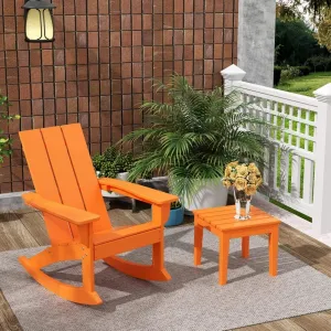 Easy Assembly Outdoor Rocker 80 Pre Assembled Pre Drilled Holes HDPE 304 Screws for Home Garden Patio Backyard