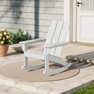Eco Friendly Rocking Chair HDPE Solid Board No Fade No Crack Odorless for Patio Camping Lawn Backyard Garden Yard