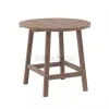 Factory Directed Patio Outdoor Coffee Shop Bar Restaurant Corner Table Plastic Wood Round Garden Table