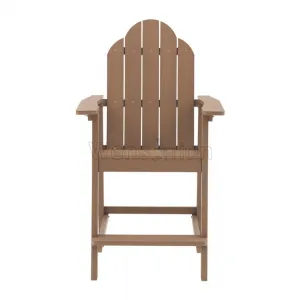 Factory Wholesale Environmental Recycled Plastic Balcony Garden and Beach Resin Wood bar Chair