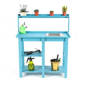 Garden Panel Decor Outdoor Garden Potting Bench Outdoor Flower Plant Pot Bench Garden Work Table Potting Bench Table