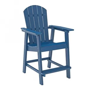 High Bar Chair HIPS with Footrest Recycled Wooden bar Stool Chair Settee Adirondack Chair Outdoor Furniture