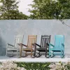 Backyard Rocking Chairs Anti-uv Plastic Adirondack Chair Outdoors Patio Garden Rocking Chairs