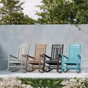 Backyard Rocking Chairs Anti-uv Plastic Adirondack Chair Outdoors Patio Garden Rocking Chairs