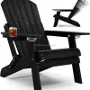 HIPS Outdoor Dining Chair for Garden Weather Resistant Plastic Furniture Adirondack Chair