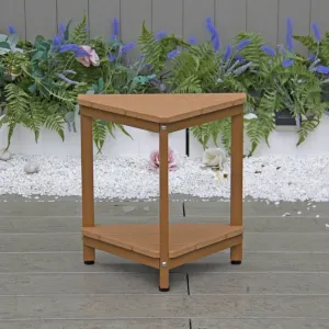 Waterproof Patio Plastic Triangular Small Edge Table Outdoor Furniture SHOWER STOOL