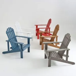 2022 Hot Sale Custom Poly Lumber Oversized Fixed Adirondack Chair for Outdoor Folding Chair Wood