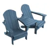Hot Sale Double Adirondack Plastic Wooden Adirondack Chair Table With Side Table