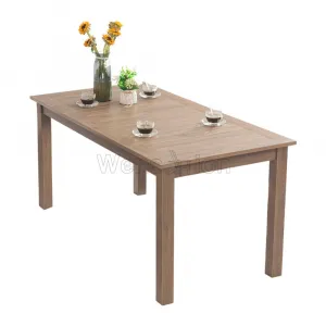 Hot Selling HIPS Plastic Wood Dining Chairs Modern Malaysia Rectangular Dining Table