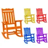 Hot Selling Outdoor Garden Plastic Wood HIPS Waterproof UV-proof Durable Adirondack Rocking Chair Outdoor Furniture