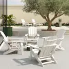 5-Level Adjustable Backrest Chair adirondack chair plastic Outdoor Furniture Garden Beach Courtyard Chair