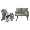 Luxury Outdoor Furniture Hotel Plastic Wood Patio Garden Lounge Sofa Set Outdoor Sofa Adirondack Chair