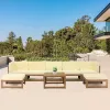 Modern Waterproof Outdoor Patio Furniture Garden Courtyard Sofas Sectional Set With Cushion and Pillow