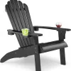 Outdoor Adirondack Brazier Chair With Cup Holder Adirondack Courtyard Chair Practical Outdoor Porch Iawn Garden