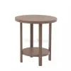 Outdoor Adirondack Chairside Table With Storage Shelf Weather Resistant Outdoor Furniture Coffee Table Plastic Wood Side Table